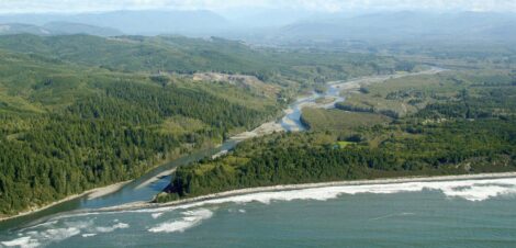 The Hoh River, located on Washington's Olympic Peninsula