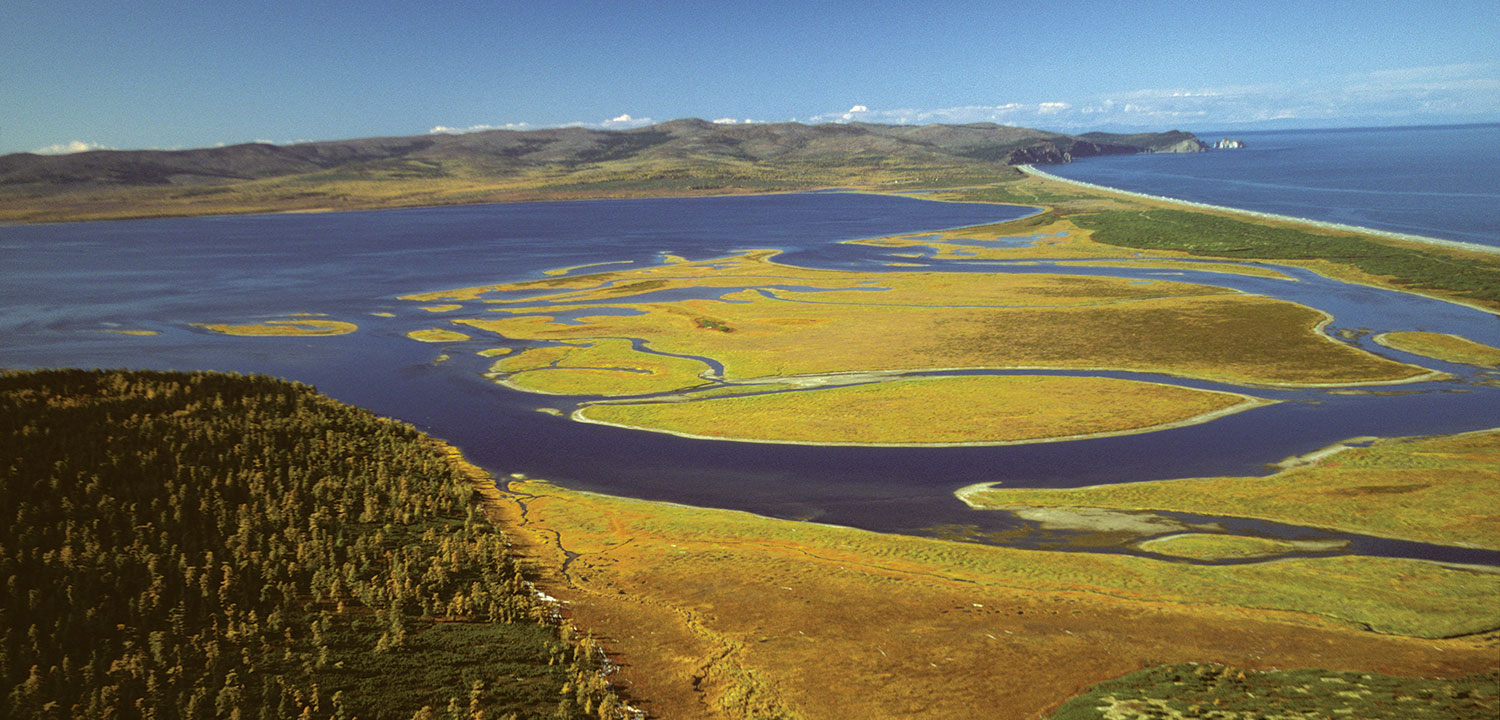 Aerial view of Shantar Islands National Park, Russia