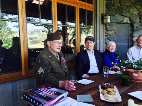 Frank Moore, Senator Ron Wyden and Jeanne Moore