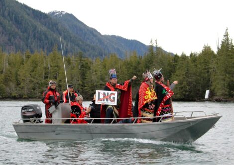 Wet'suwet'en leaders head to Lelu Island to show support