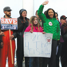WSC joined Senator Maria Cantwell and salmon advocates at the Rally for Bristol Bay in Seattle's Fishermen's Terminal in January.