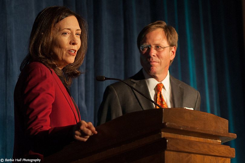 Maria Cantwell and Guido Rahr at the Wild Salmon Center's Dinner and Auction