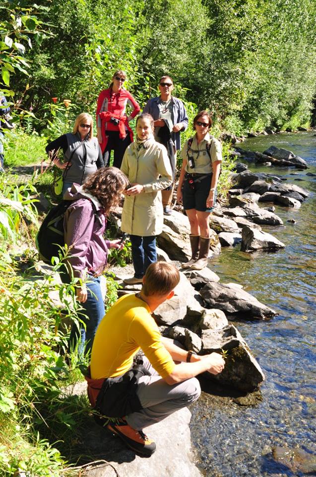 Russian delegates with WSC staff and USFS staff on the Russian River.