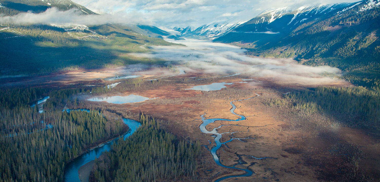 Aerial view of the Skeena watershed