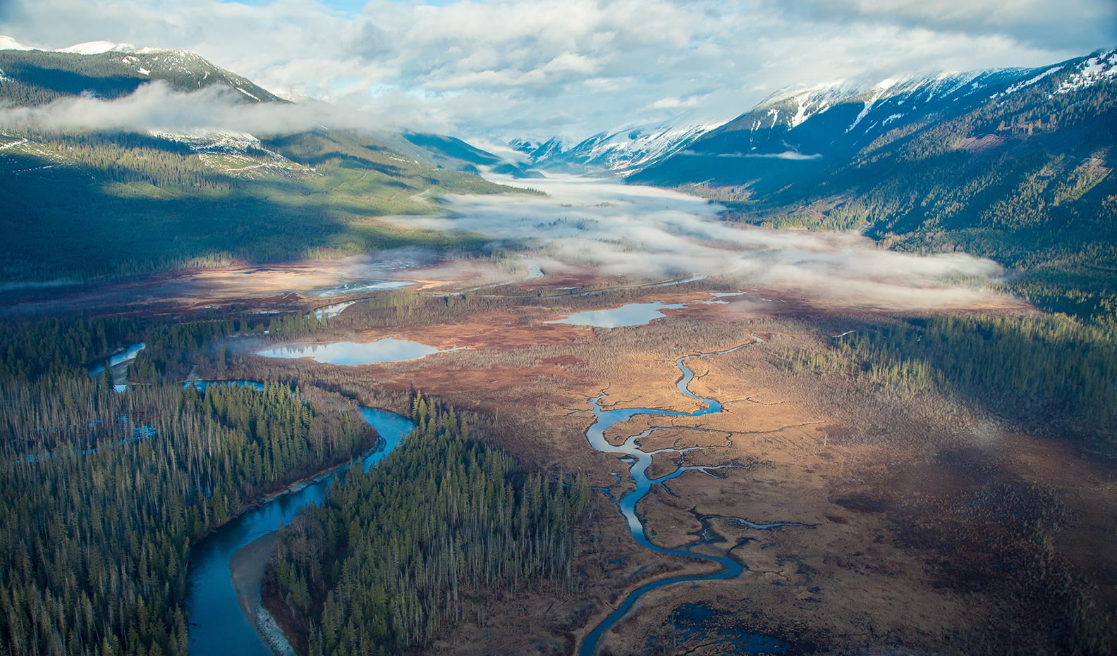 Aerial view of the Skeena watershed