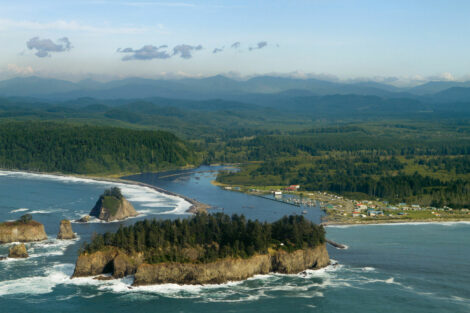 The mouth of the Quillayute River, Washington Coast